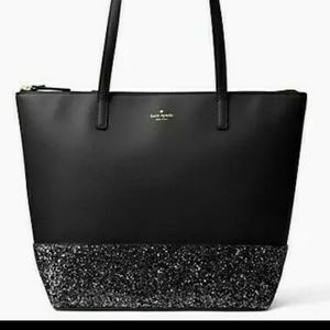 Kate Spade Penny Greta glitter black Tote